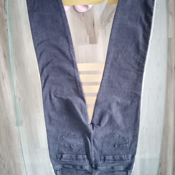 Black Mos Mosh Jeans with White Stripes - Picture 7 of 7